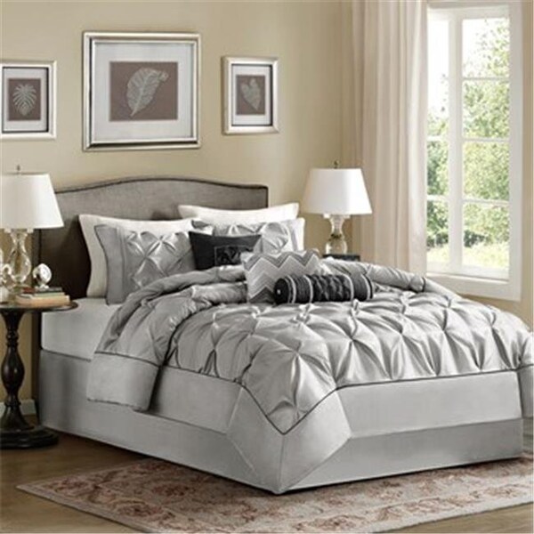 Madison Park Madison Park MP101329 Laurel 7 Piece Comforter Set; Grey